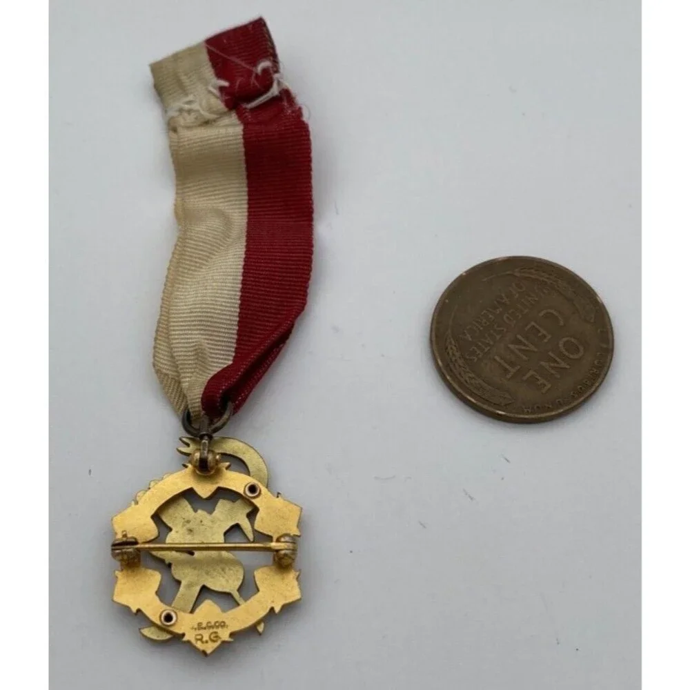 National Society New England Women Membership Medal Pin & Ribbon RG